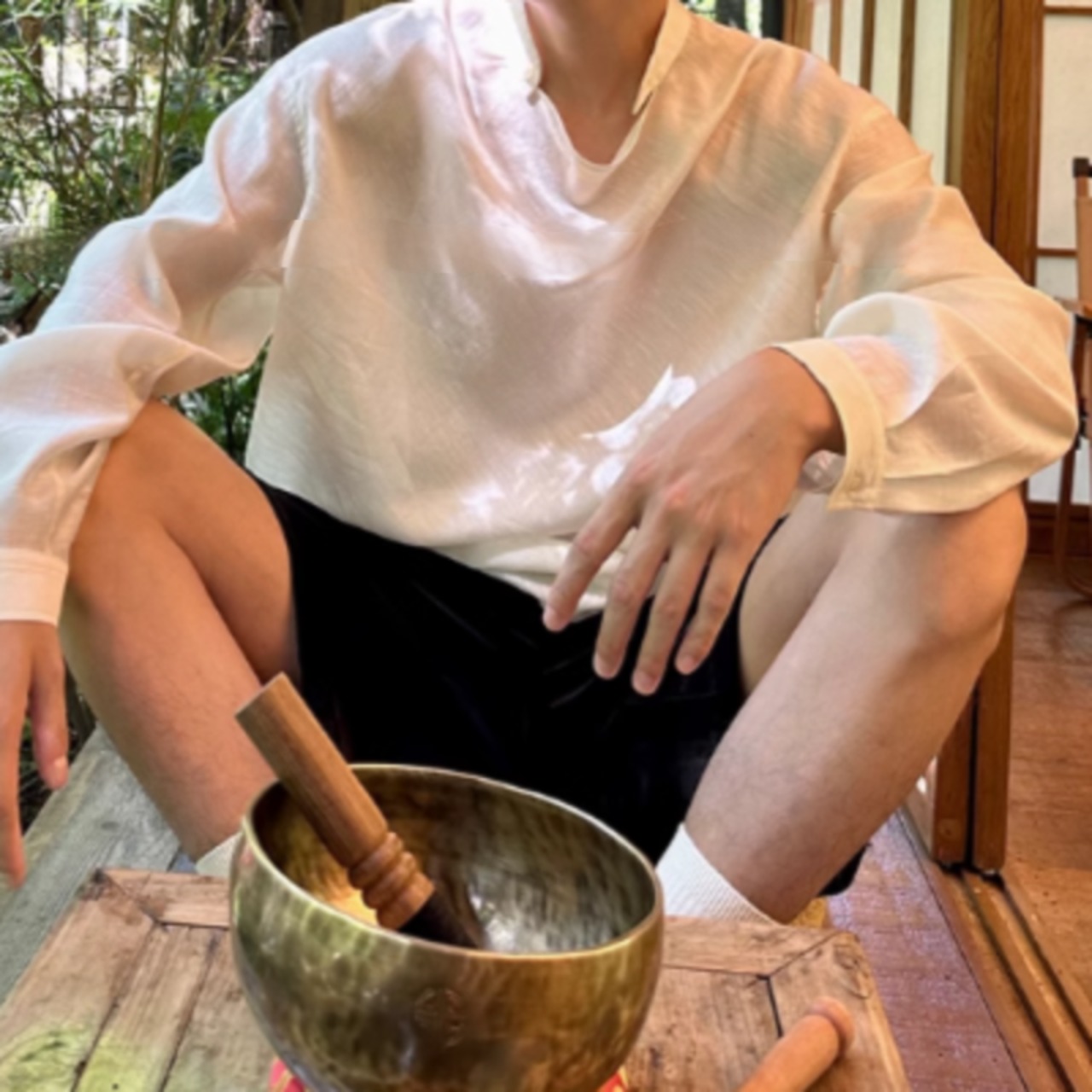 スタンドカラーモードシャツ　0865