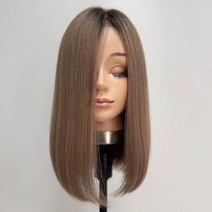 ソフトフィットウィッグ 未カット 35cm  ホワイトミルクティー系(根元暗め加工)