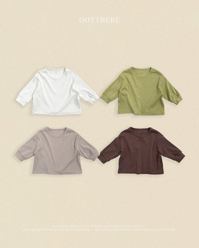【取寄】oottbebe|butter ribbed tee|バターリブT|XS-XL|kids|26 autumn