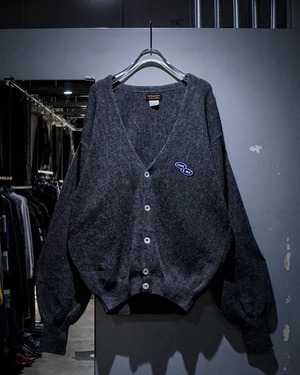 【add (C) vintage】70's〜80's Patch Design Vintage Alpaca Knit Cardigan
