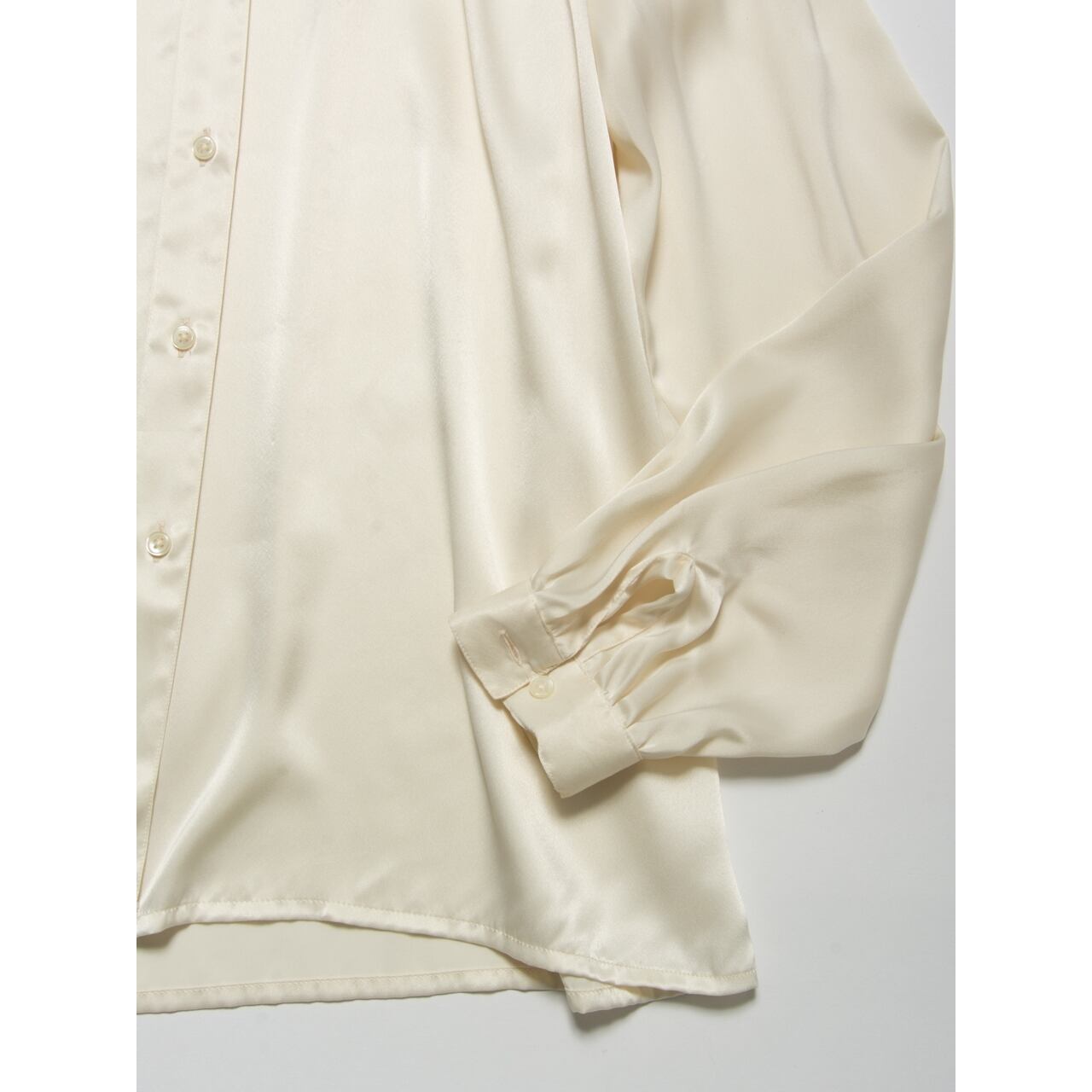 【Made in France】Relax-fit gathered blouse(フランス製 ギャザーワイドブラウス)4d