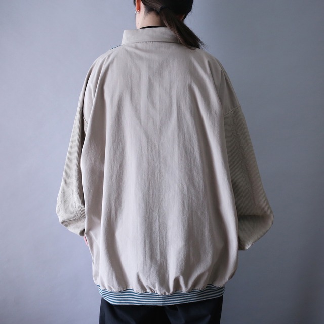 shirt docking design XXXLT super over silhouette pullover