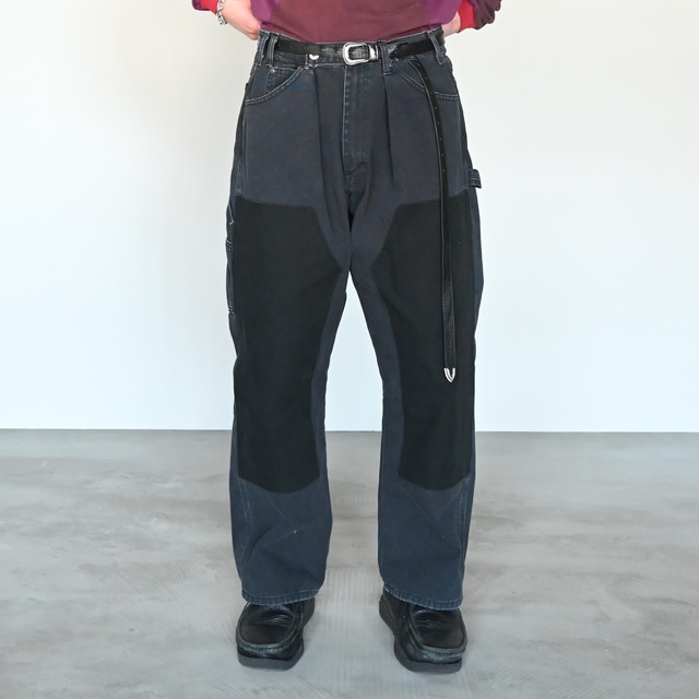 CHANGES / DOUBLE KNEE DUCK PANTS BLK(1)