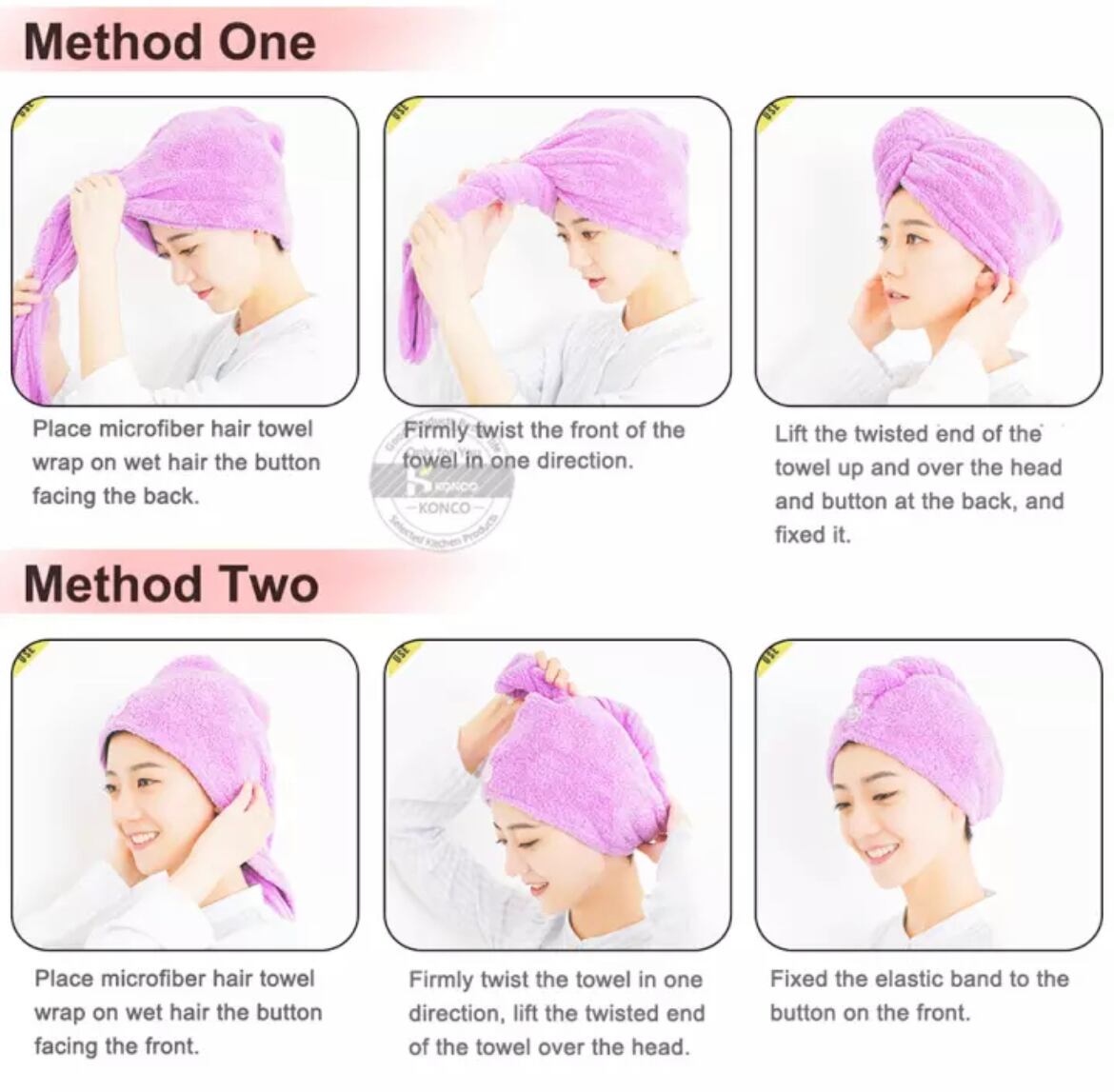 【大人サイズ】マイクロファイバー猫耳ターバン