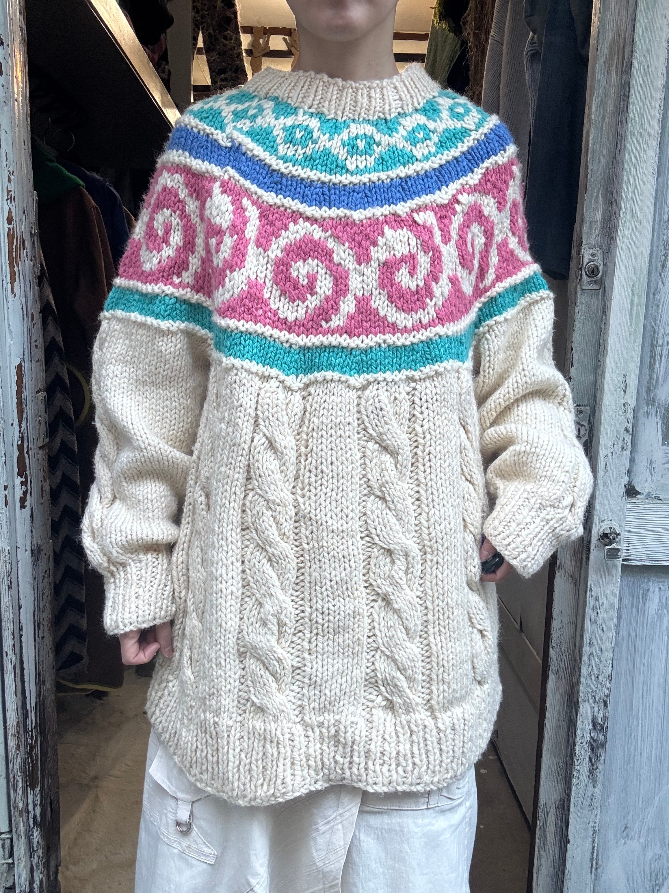 カーディガン ☆ 70 s ハンテン ウール ニット セーター ビンテージ