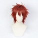 コスプレ耐熱ウィッグ ダークレッド ウルフカット ショートカット ウィッグ ★あんさんぶるスターズ!/天城燐音 等 ★受注品★