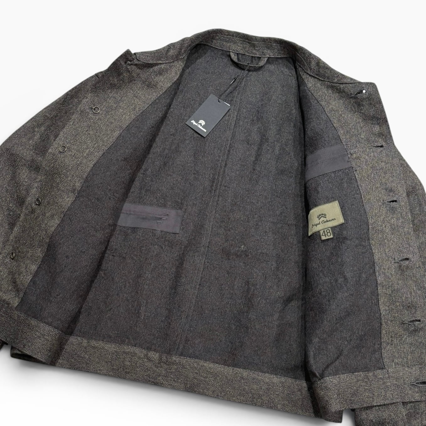 なつものさん売約　Nigel Cabourn グレー　ジャケット　日本製 NIGEL CABOURN / FRENCH WORK JACKET - MIX BLACK CHAMBRAY