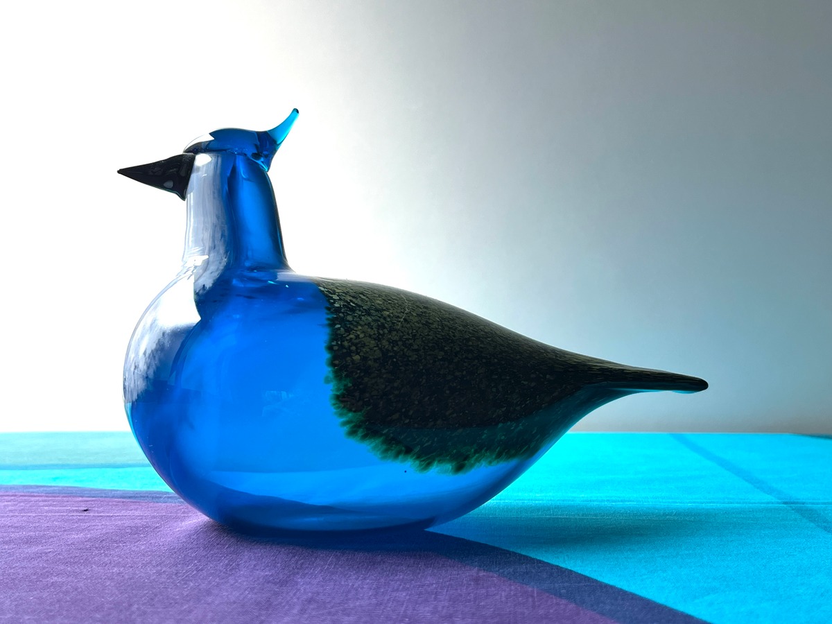 iittala/nuutajarvi】Oiva Toikka 1999年 アニュアルバード ”BLUE JAY 