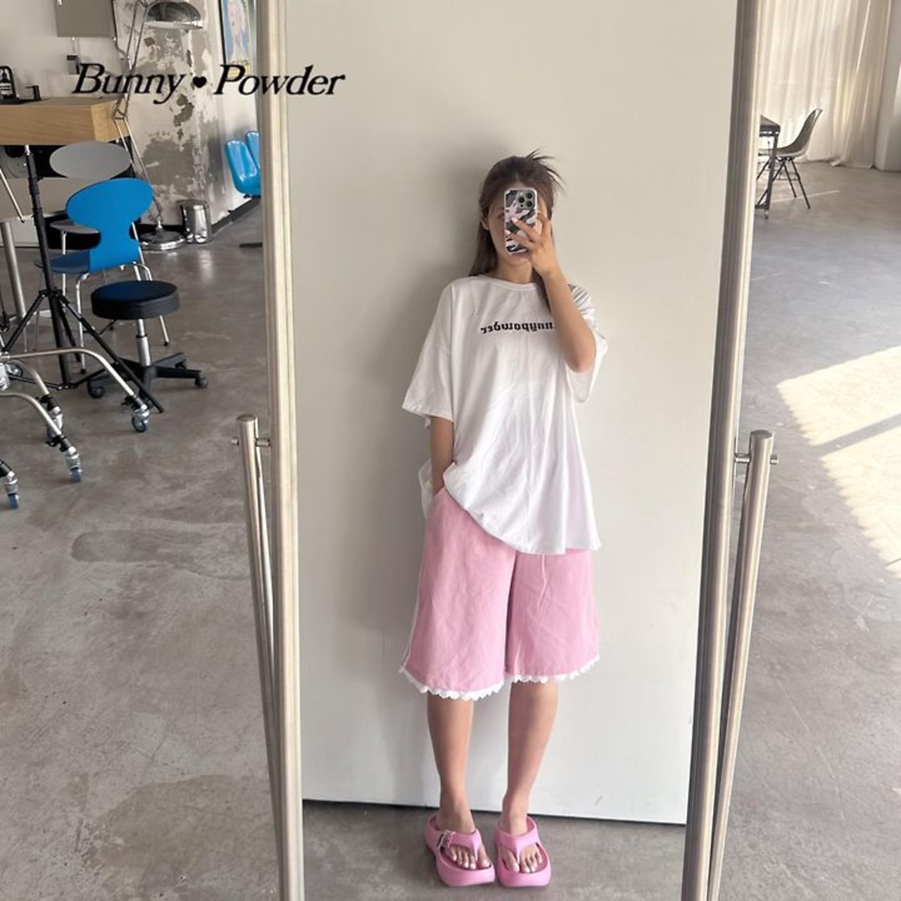 [Bunny Powder] Feature) Race Track Pants (2XL/3XL/4XL) / [버니파우더] 기획)레이스트랙팬츠 (2XL/3XL/4XL)