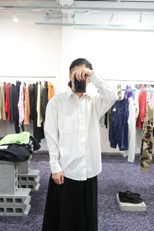 Yves Saint Laurent White Long-Sleeve Dress Shirt