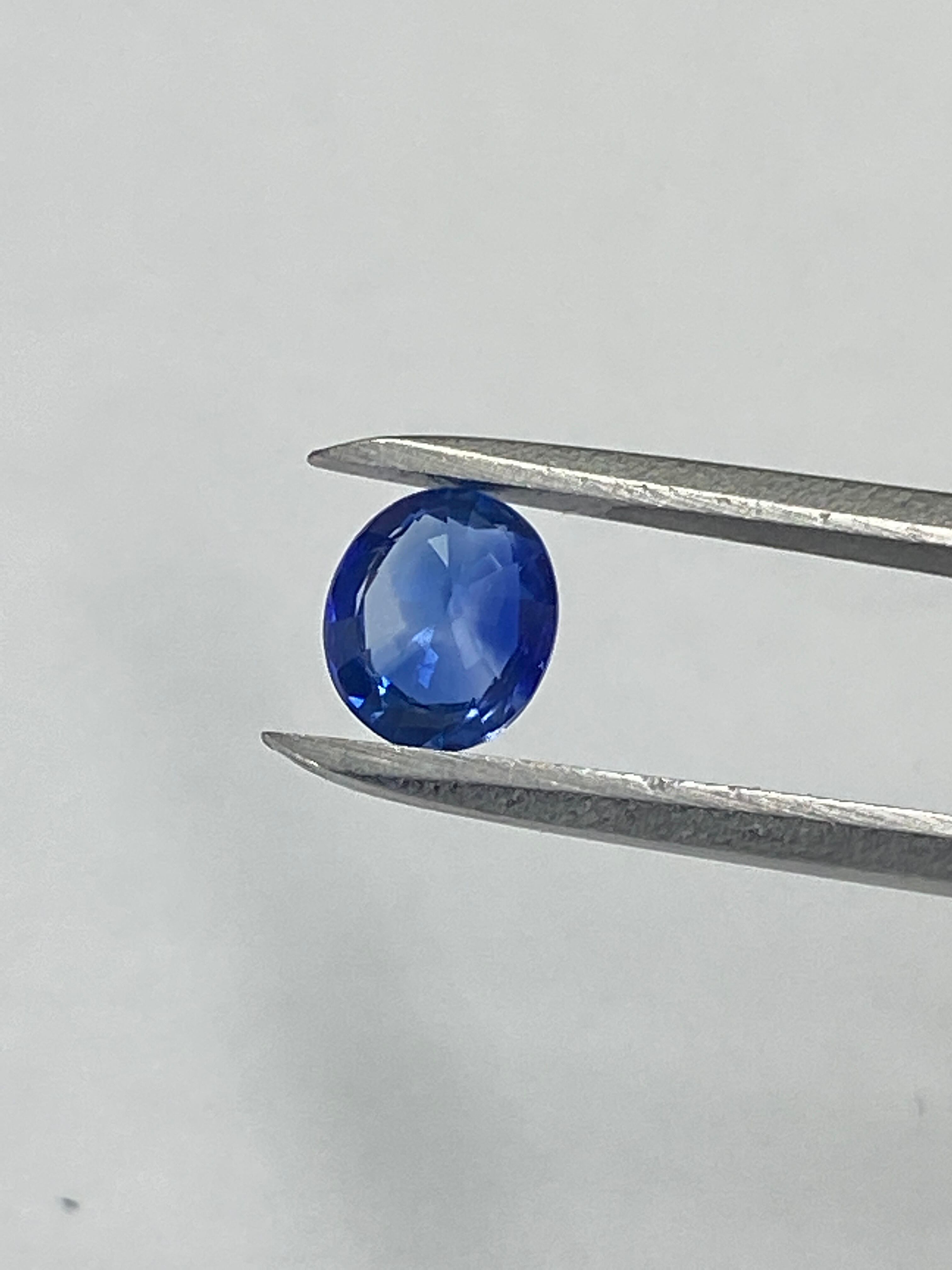 コーンフラワー　ブルーサファイア　AIGS鑑別付き　イヤリング用ペア　0.75ct/0.77ct