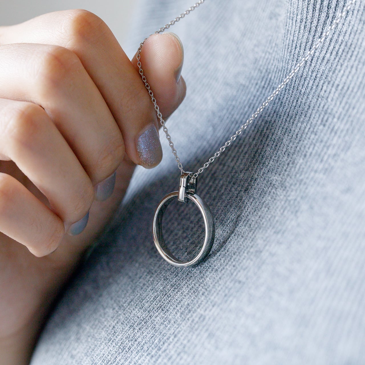 【チェーン付き】Coban(コバン)リングホルダーネックレス|プラチナ950|指輪ホルダー|2サイズ|RH-004