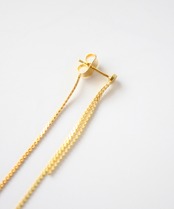 S925トリプルチェーンロングピアス/019274