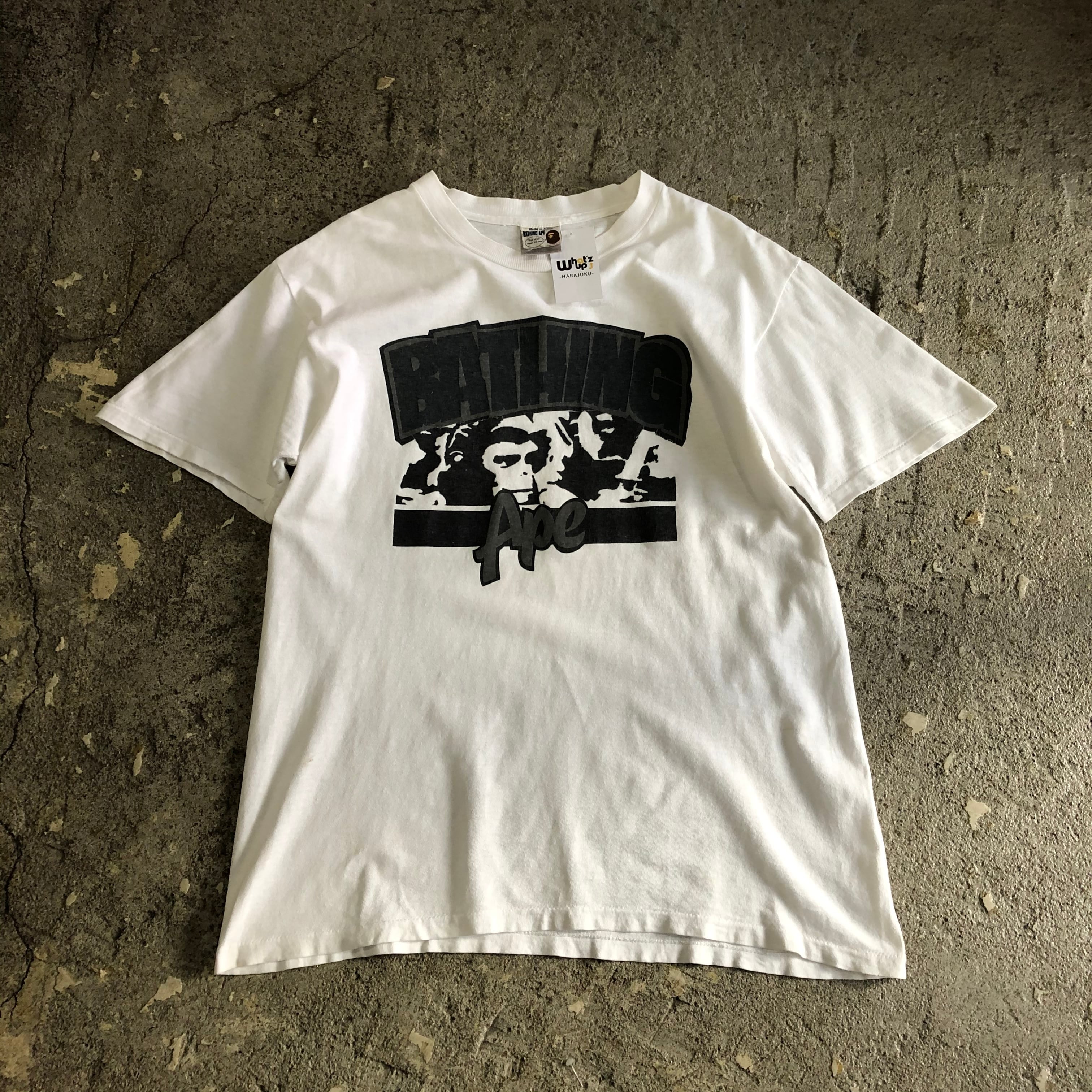 90s A BATHING APE "吹き出しタグ" T-shirt