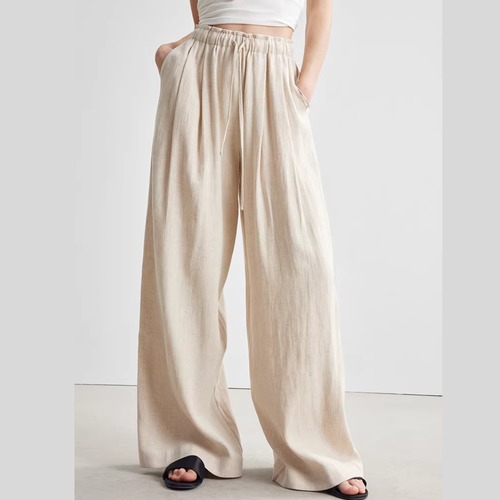 ワイドレッグ ウエストゴム リラクシーパンツ 00164 画像