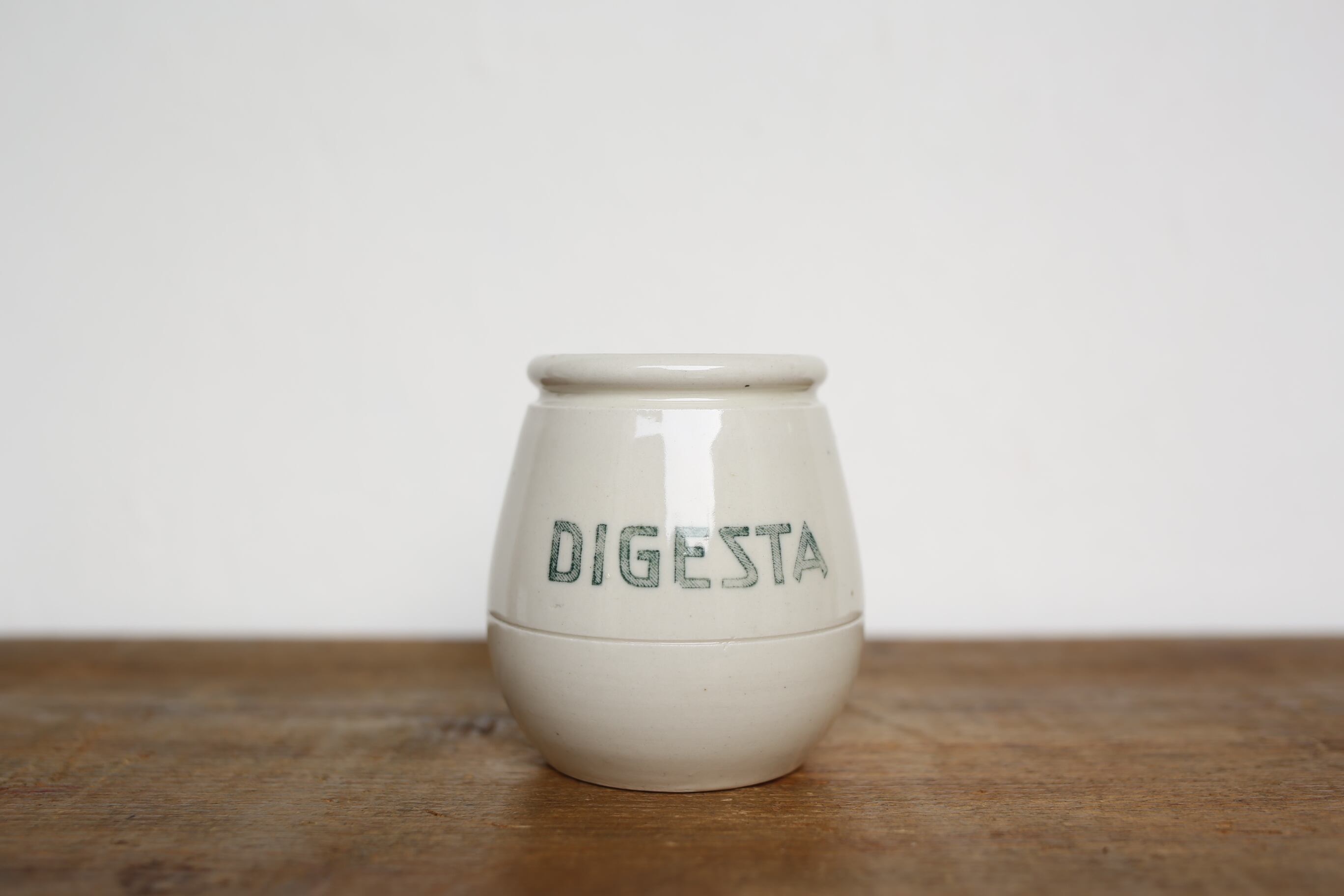 フランス アンティーク 『DIGESTA』 陶器製ポット N-01588