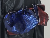 【男女兼用 Unisex】Rumi Rock兵児帯「ギラヘコ」レッド×ブルー　[E728]