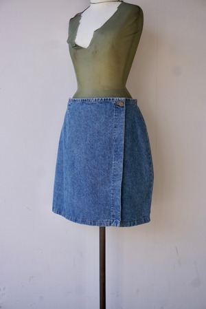 denim wrap skirt