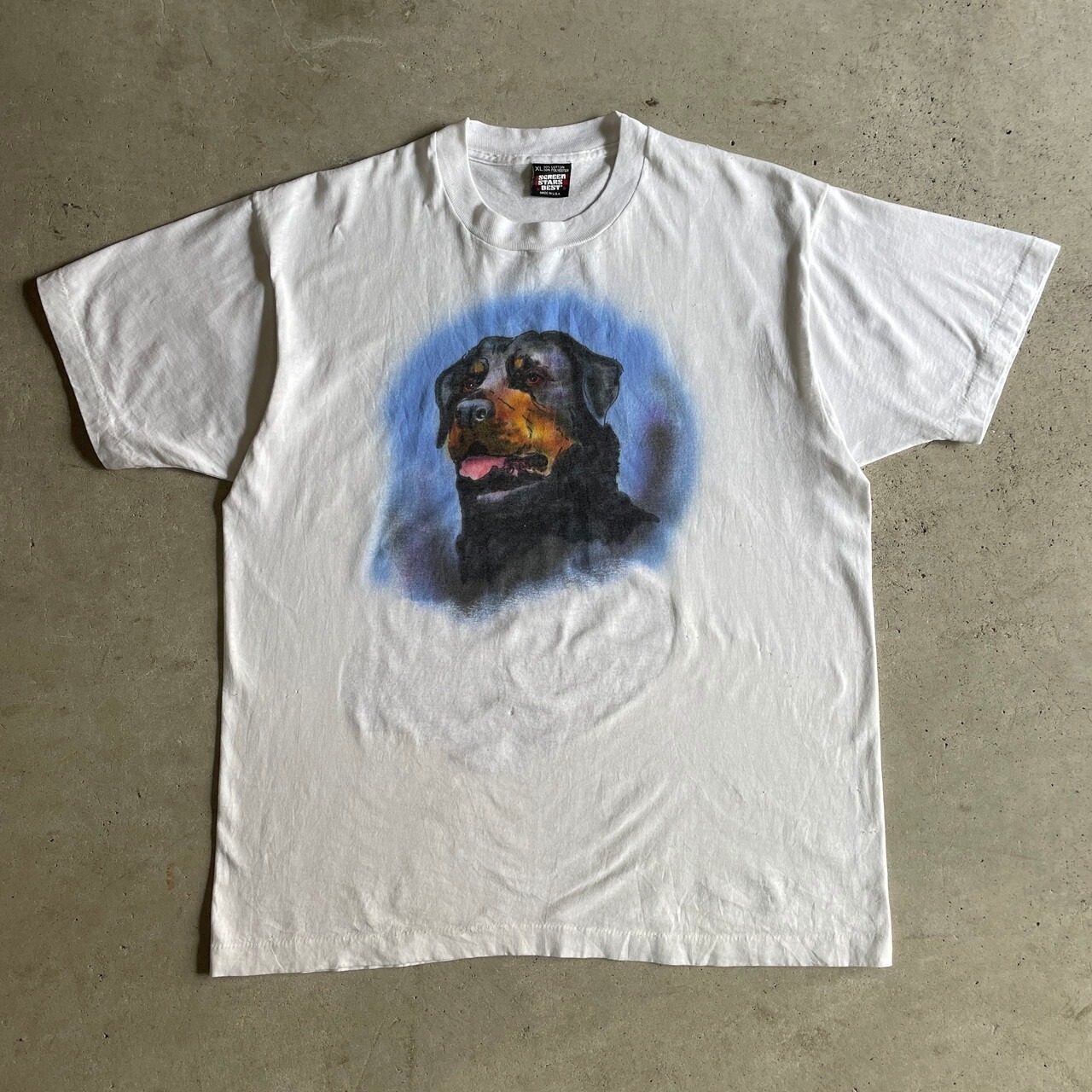 90年代 USA製 アニマル 犬 イヌ DOG アート プリントTシャツ メンズXL 