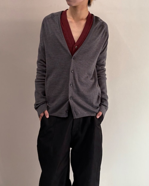 【BALENCIAGA】grey basic cardigan
