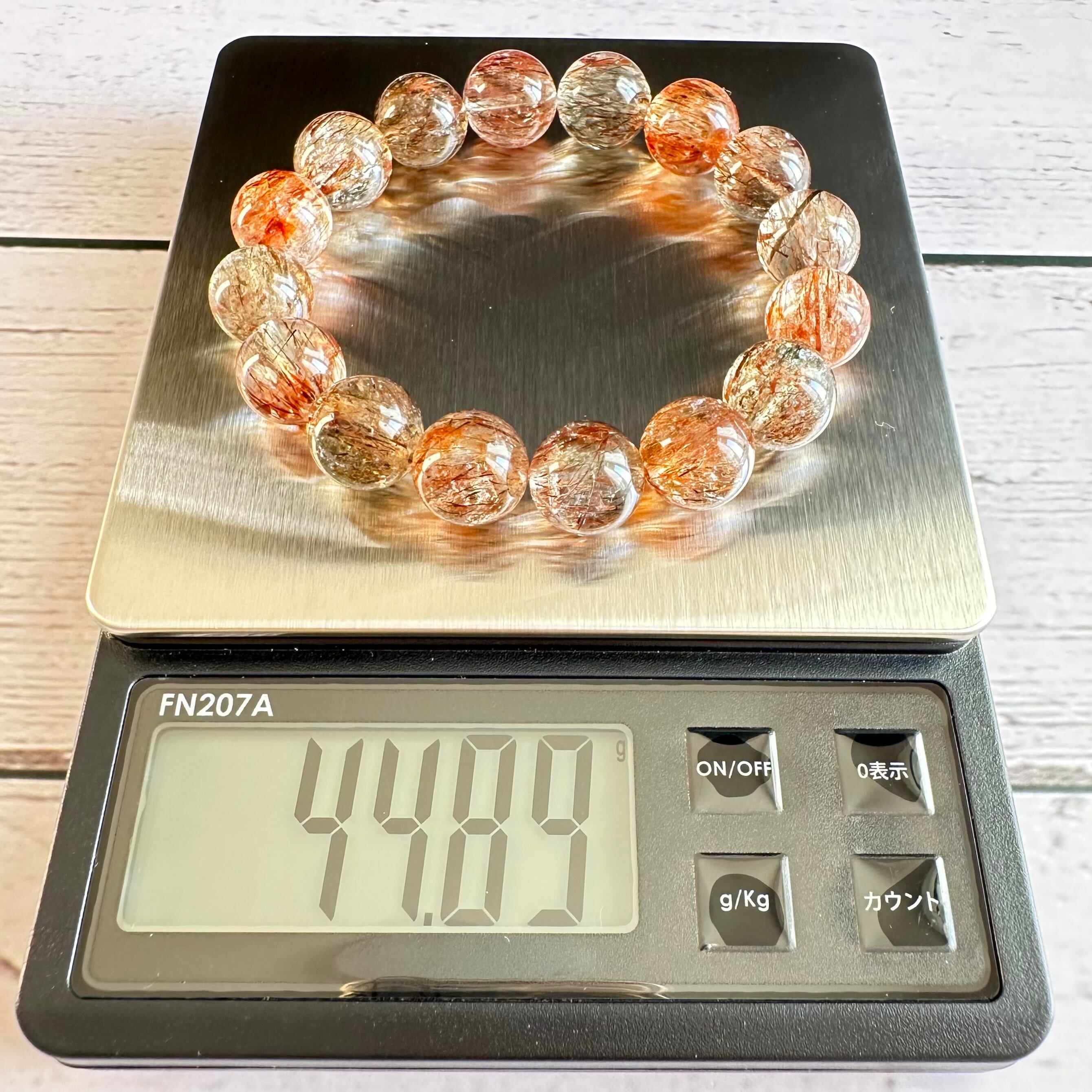 ブラックゴールドスーパーセブン ブレスレット （約12.4㎜ / 内径約17