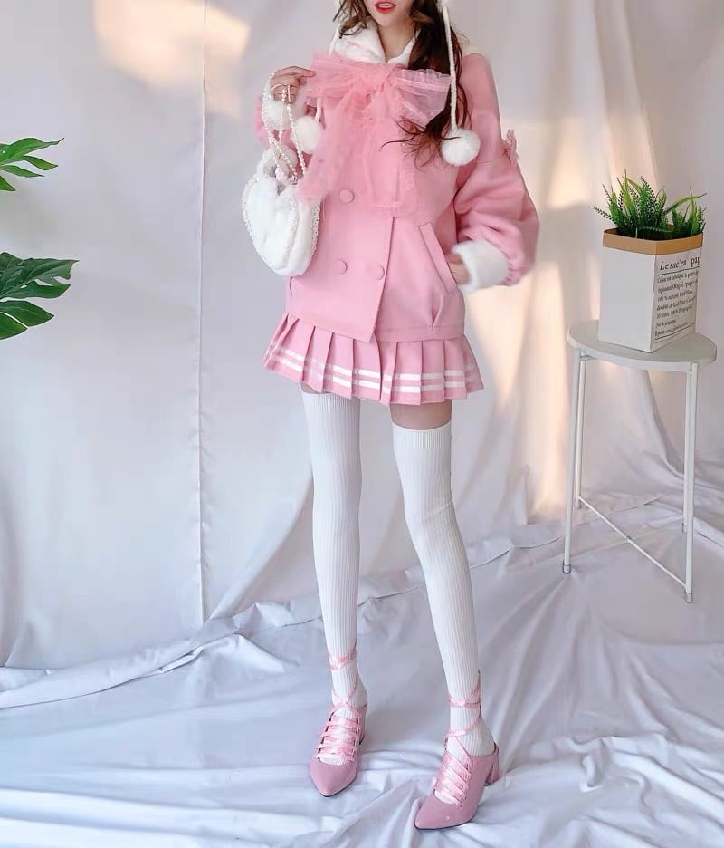 在庫少】ピンク セーラー スカジャン スタジャン アウター ワンピ