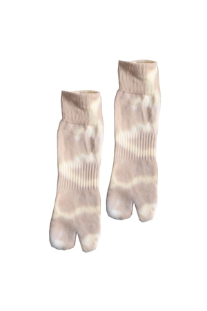 Tie Dye Ankle Socks(Camel × Cream)