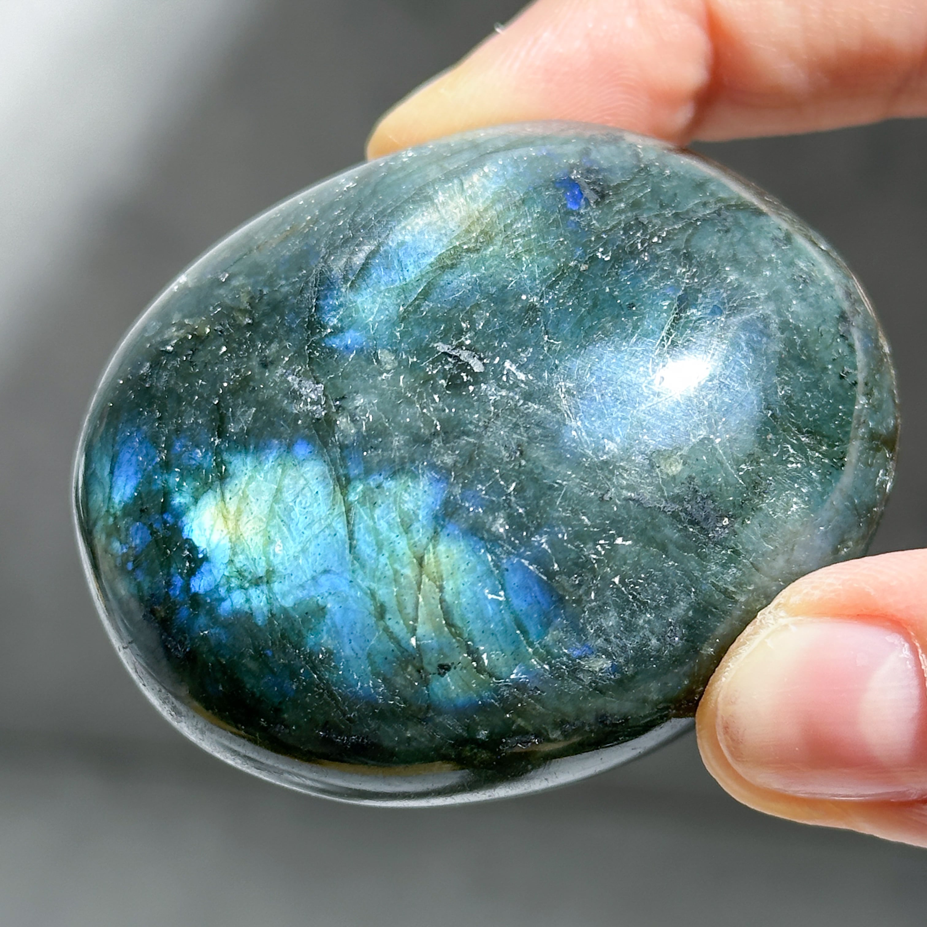 ラブラドライト パームストーン54◇ Labradorite palm stone ◇天然石