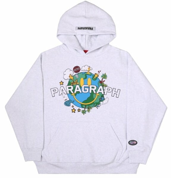 パラグラフ パーカー スウェット プルオーバー 長袖 スマイルアースフーディー メランジ PARAGRAPH SMILE EARTH HOOD |  BEES HIGH powered by BASE