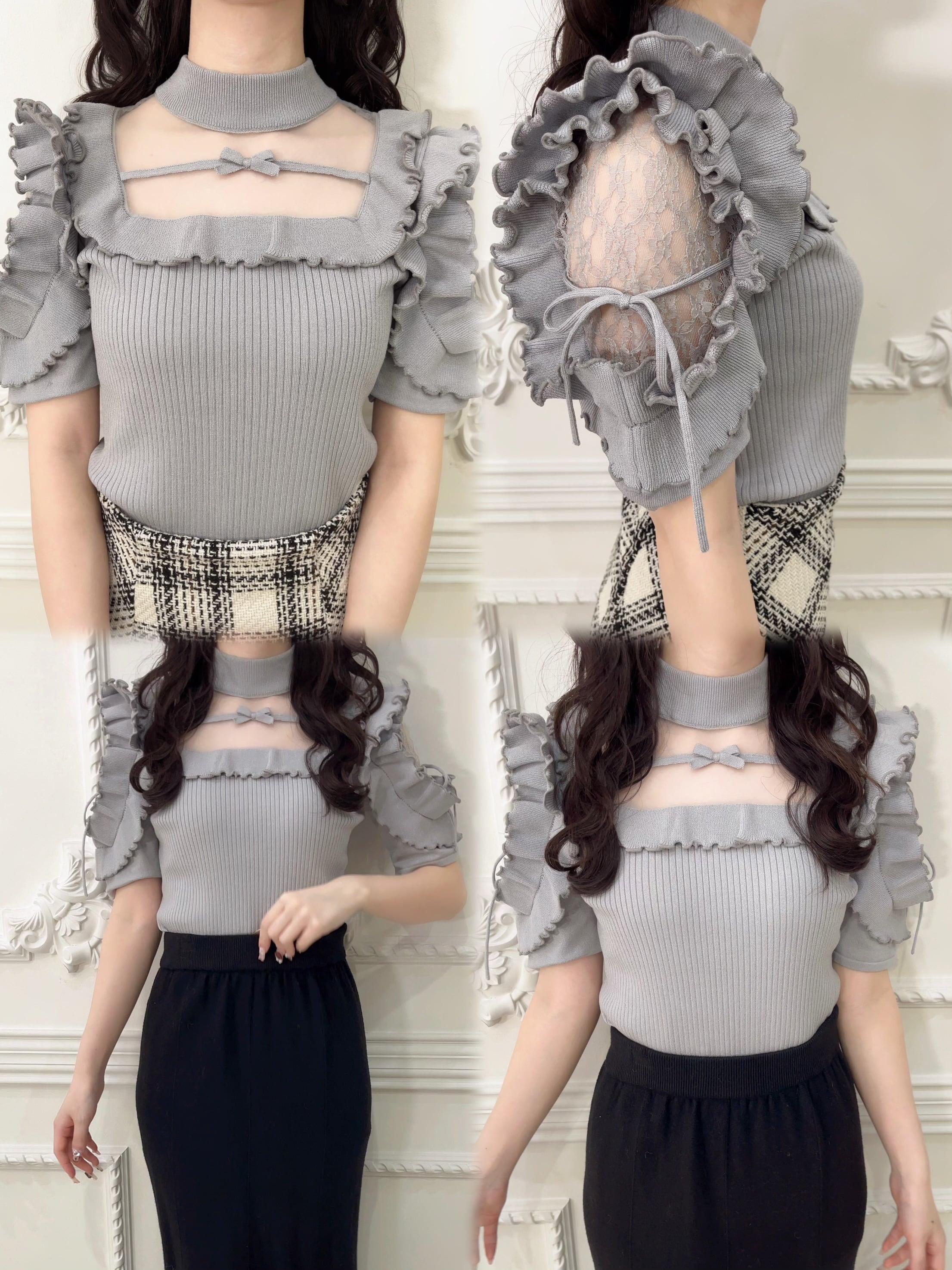 きらきらフリルサマーニット | meltie 