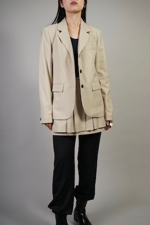 SIDE SLIT JACKET (BEIGE) 2302-57-865