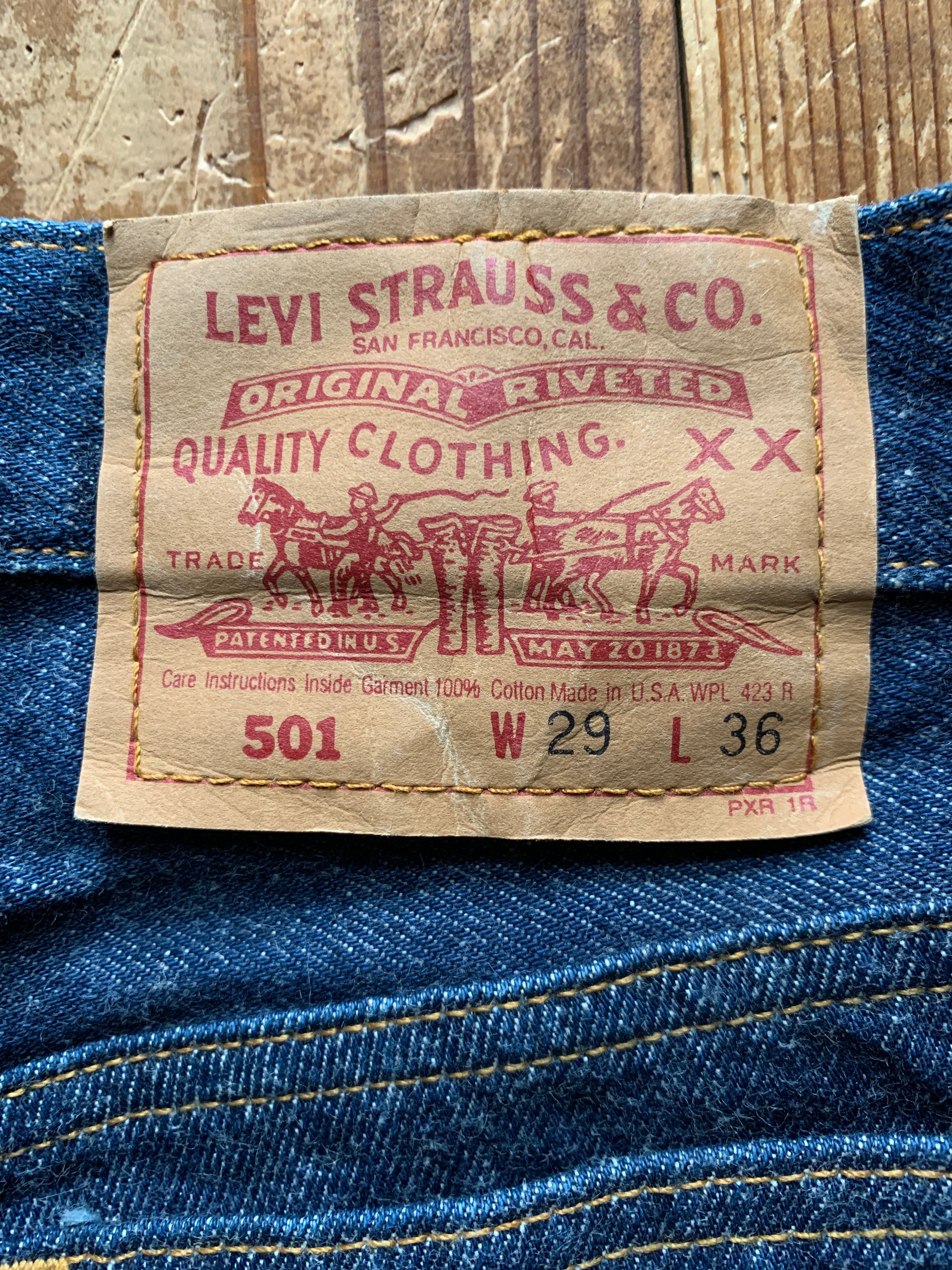 90's Levi's 501 デニムパンツ 濃紺 実寸(29ｘ33) USA製