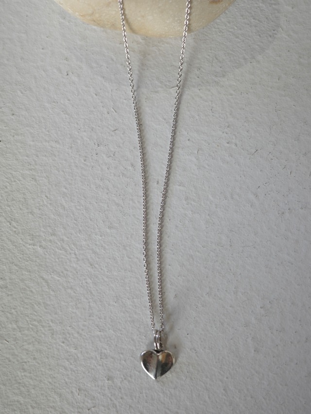 〈vintage silver925〉flat heart necklace