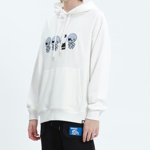 SALE 送料無料【HIPANDA ハイパンダ】メンズ フーディー スウェット MEN'S BRO PRINT BIG SIZE HOODIE SWEAT SHIRT / WHITE・BLACK