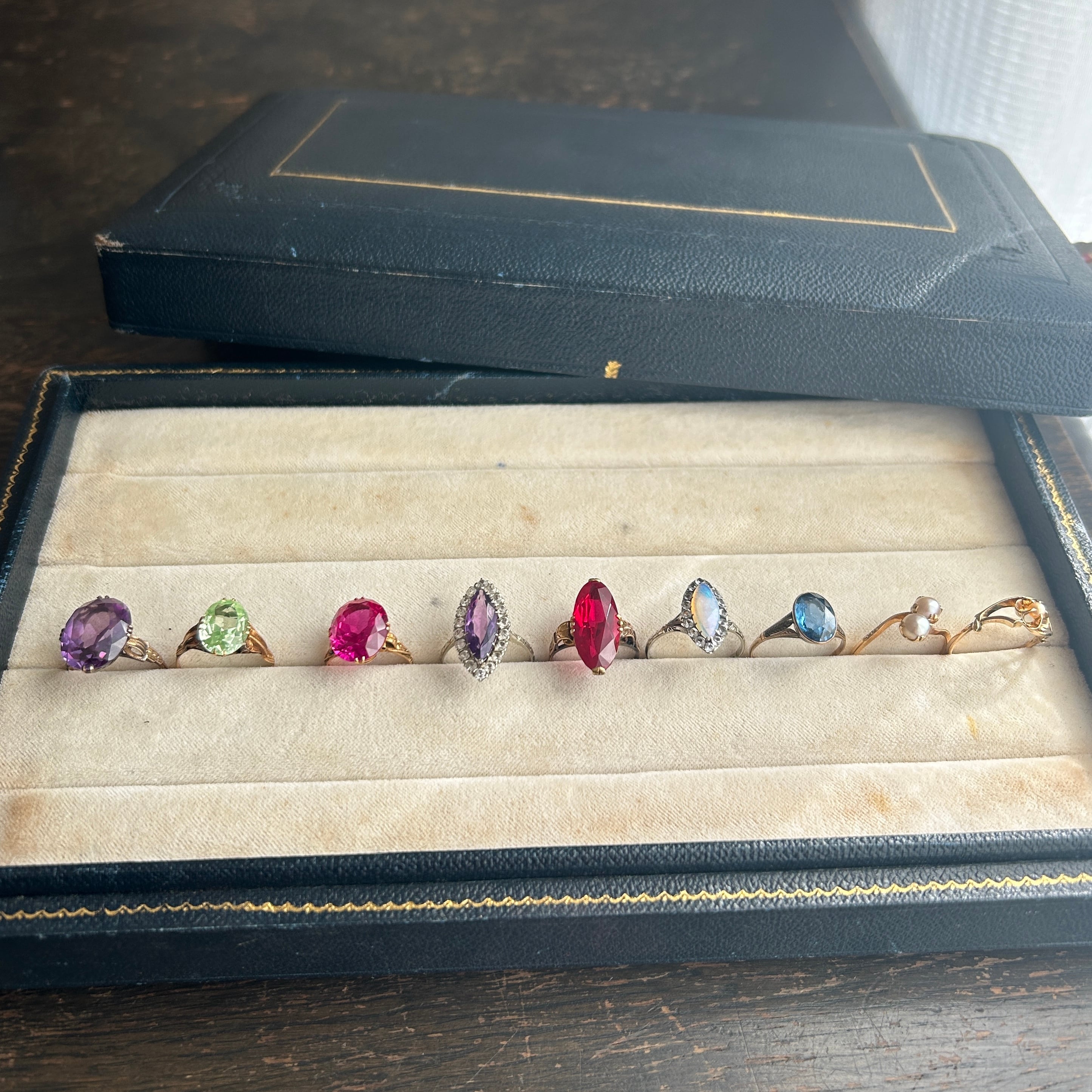 Vintage リングコレクションケースB 中型ハイカラ