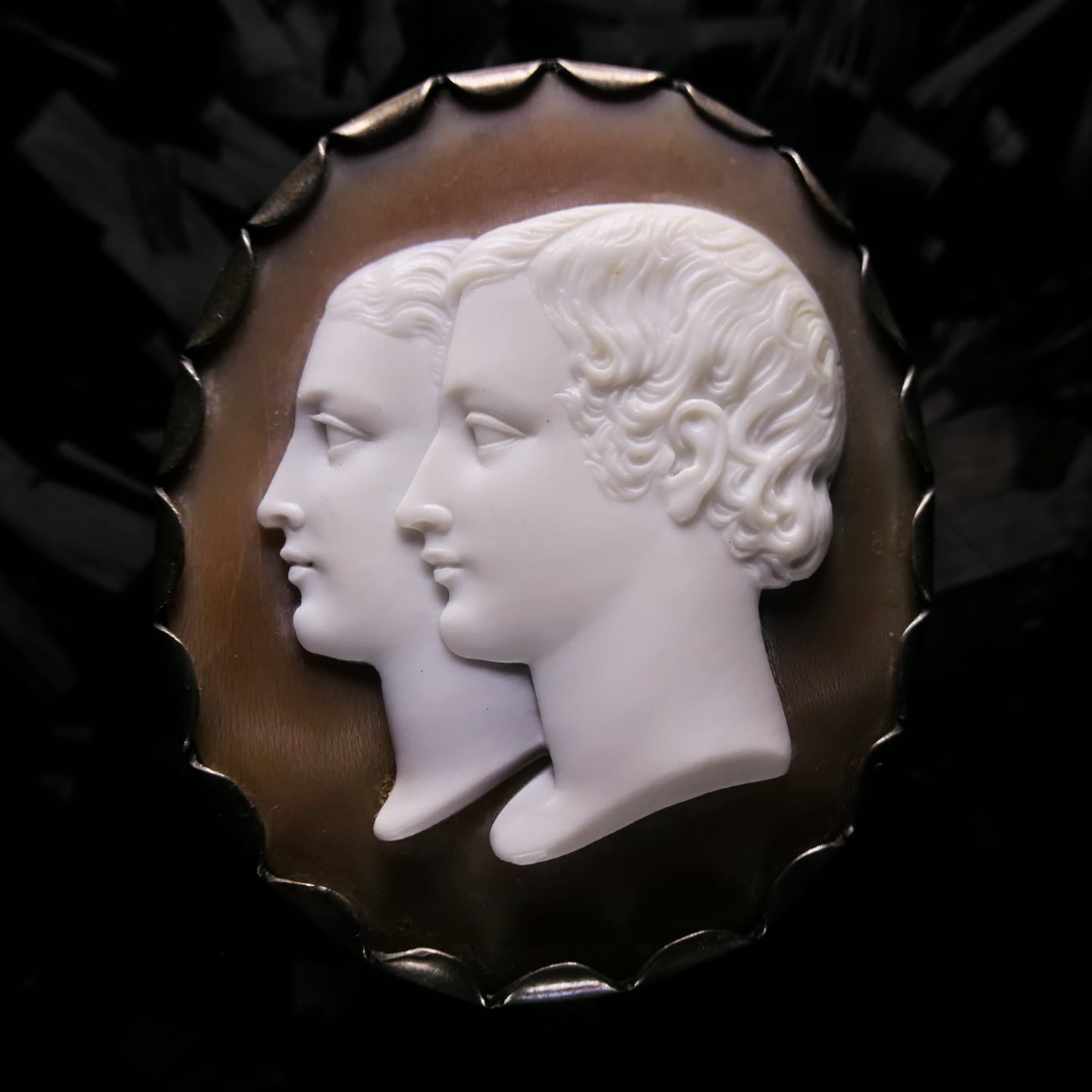 アンティーク(推定19世紀後期)「皇太子夫妻」