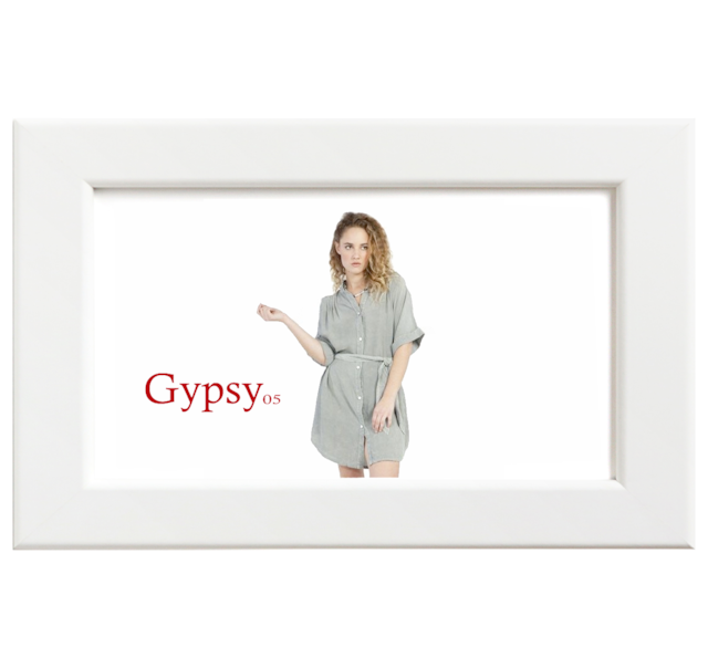 Gypsy05／ジプシー05　ボタンダウンシルクシャツワンピース