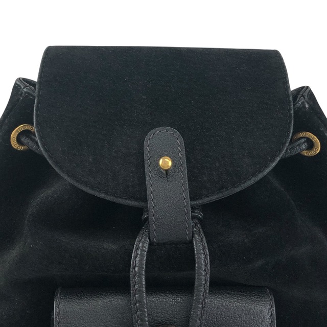 GUCCI グッチ バックパック ブラック バンブー ターンロック スエード ミニバッグ リュック vintage ヴィンテージ オールド bkpfsf