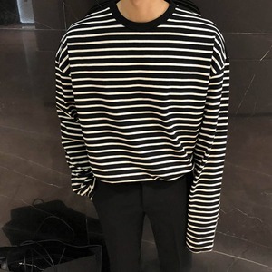 ルーズボーダーロングTシャツ　MT0080056