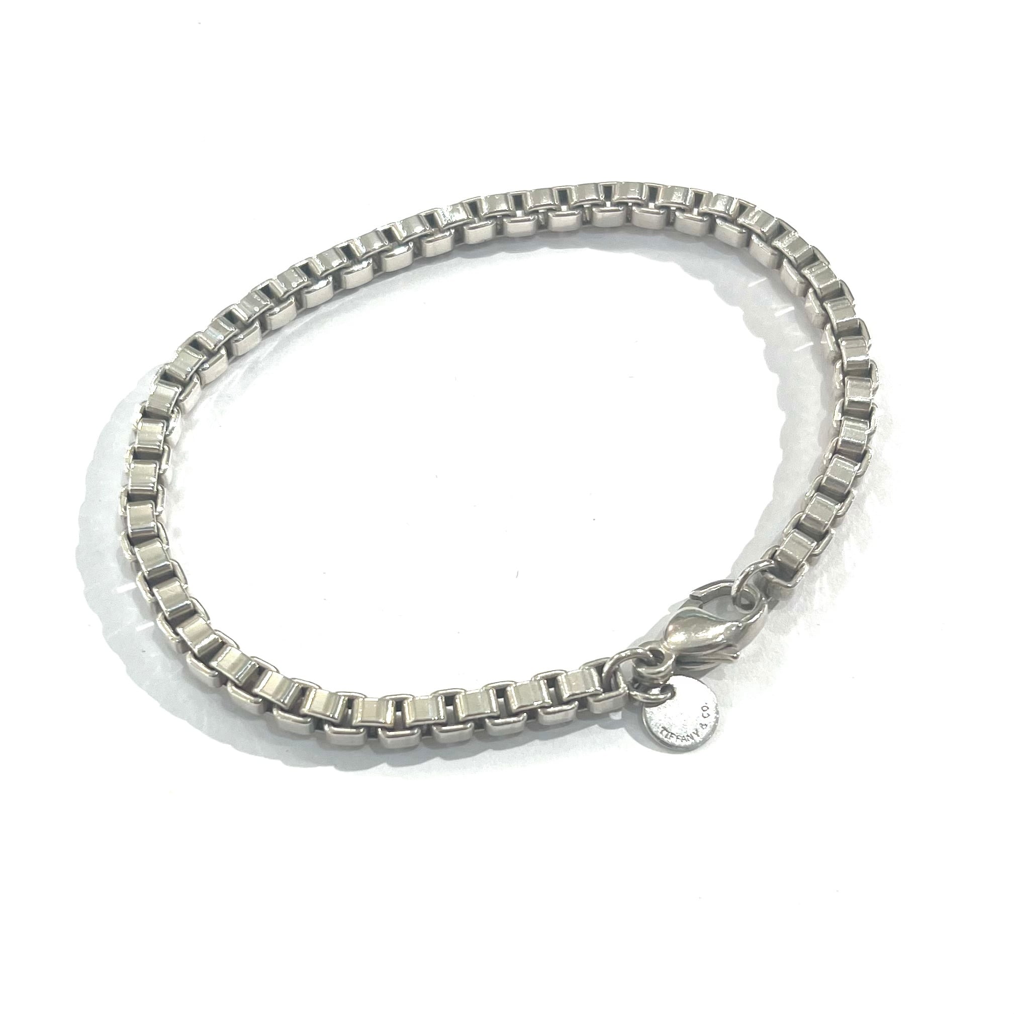 【希少 美品】ティファニー ベネチアン ブレスレット シルバー ヴィンテージ⭐︎ TIFFANY&CO. 】2498 ティファニー名作ベネチアンチェーン ブレスレット