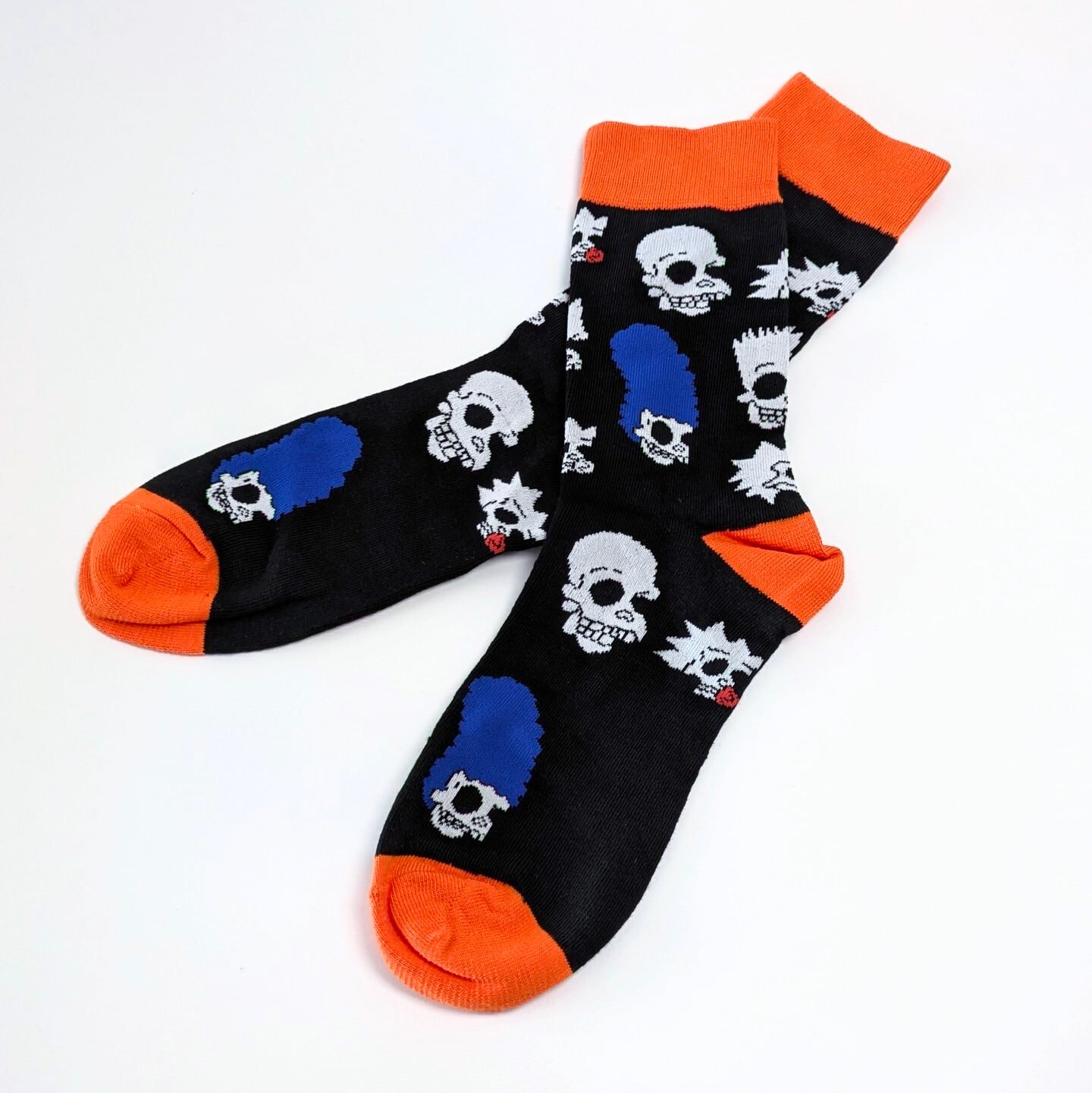 ♧【 crew socks / クルーソックス 】『 The Simpsons / シンプソンズ / Skeleton 』 靴下 / ソックス〚アメリカン雑貨 アメトイ〛