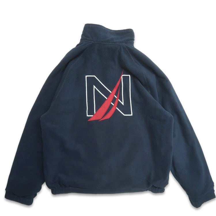 古着 ノーティカ NAUTICA リバーシブル ナイロンジャケット フリース