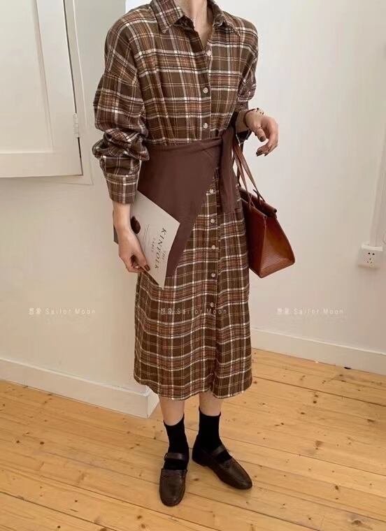 ネルシャツワンピース　AJ33167-5092