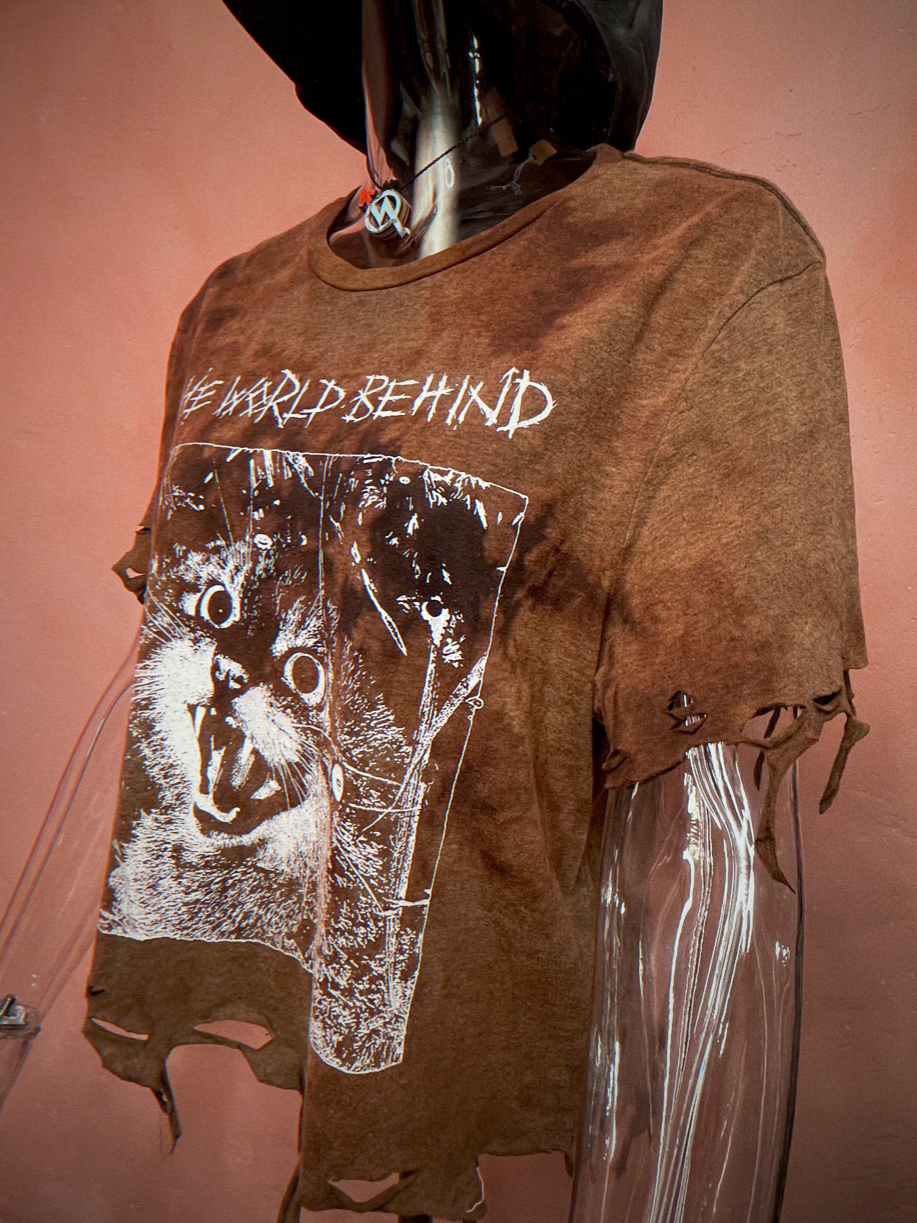 Custom Bleach Tee[Screaming Cat]