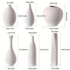 白いセラミック花瓶6個セット モダン シンプルな花瓶 小さな花瓶  ペイントができる花瓶 ダイニングテーブルの装飾 リビング 書斎 寝室
