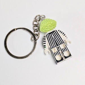 ♧☆ブロックフィギュアキーホルダー☆【 Beetlejuice / ビートルジュース 】〚アメリカン雑貨 アメトイ〛