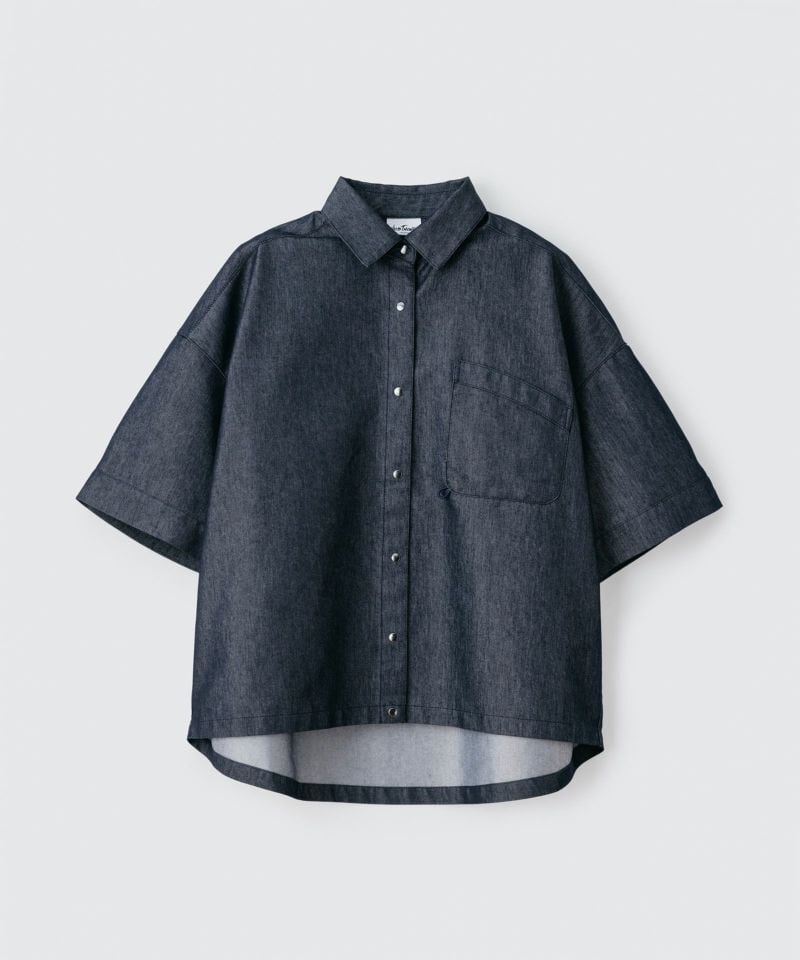 WILD THINGS(ﾜｲﾙﾄﾞｼﾝｸﾞｽ) - NANOTEX DENIM S/S SHIRT(ﾅﾉﾃｯｸｽﾃﾞﾆﾑｼｬﾂ