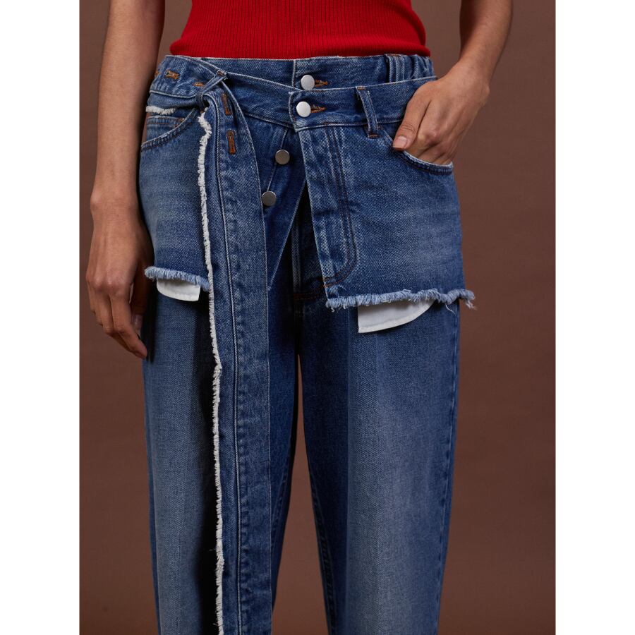 meryll rogge◇check denimpants meryll rogge◇check denimpants