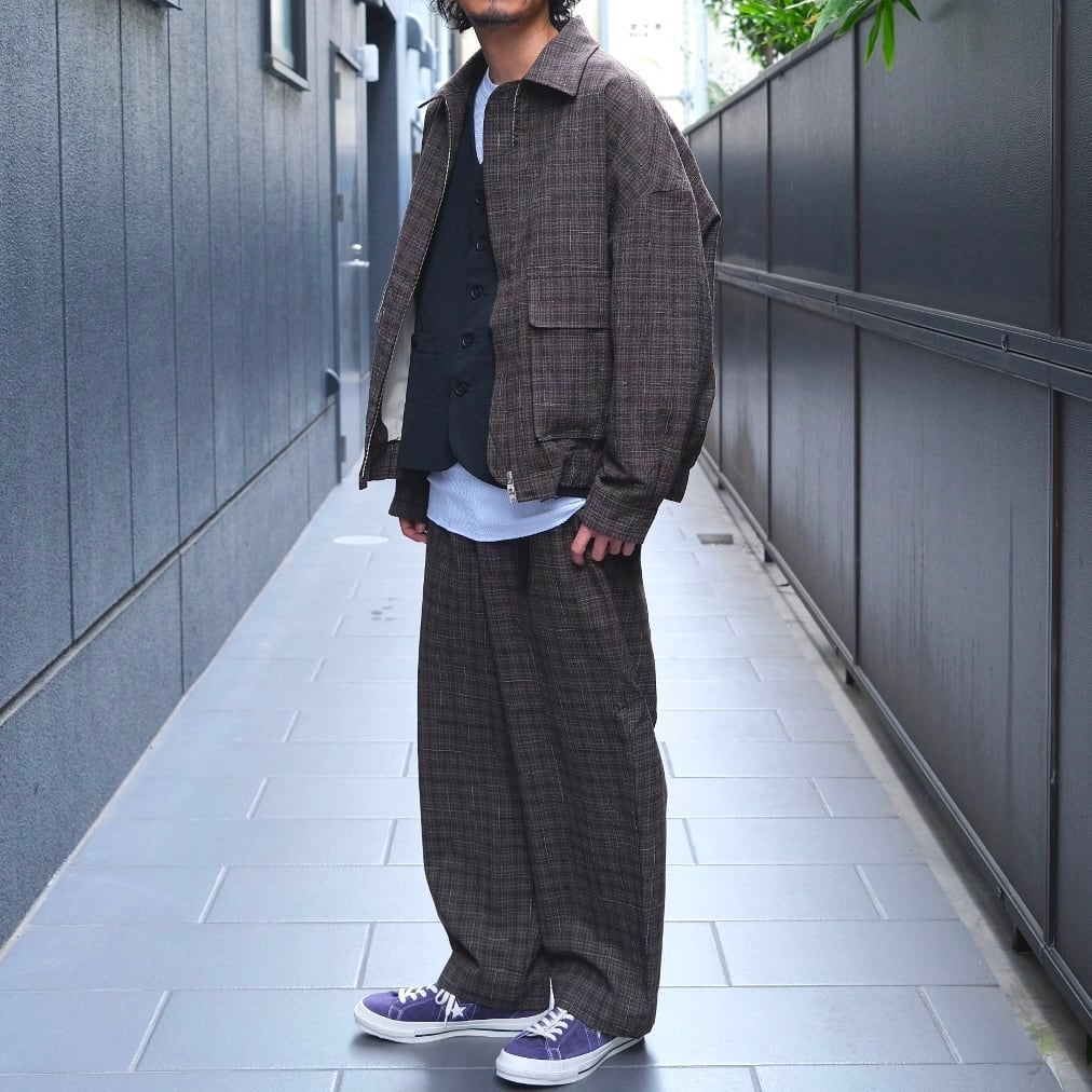 EVAN KINORI(エヴァン キノリ) /Zip Jacket Two Kasuri Wool Check