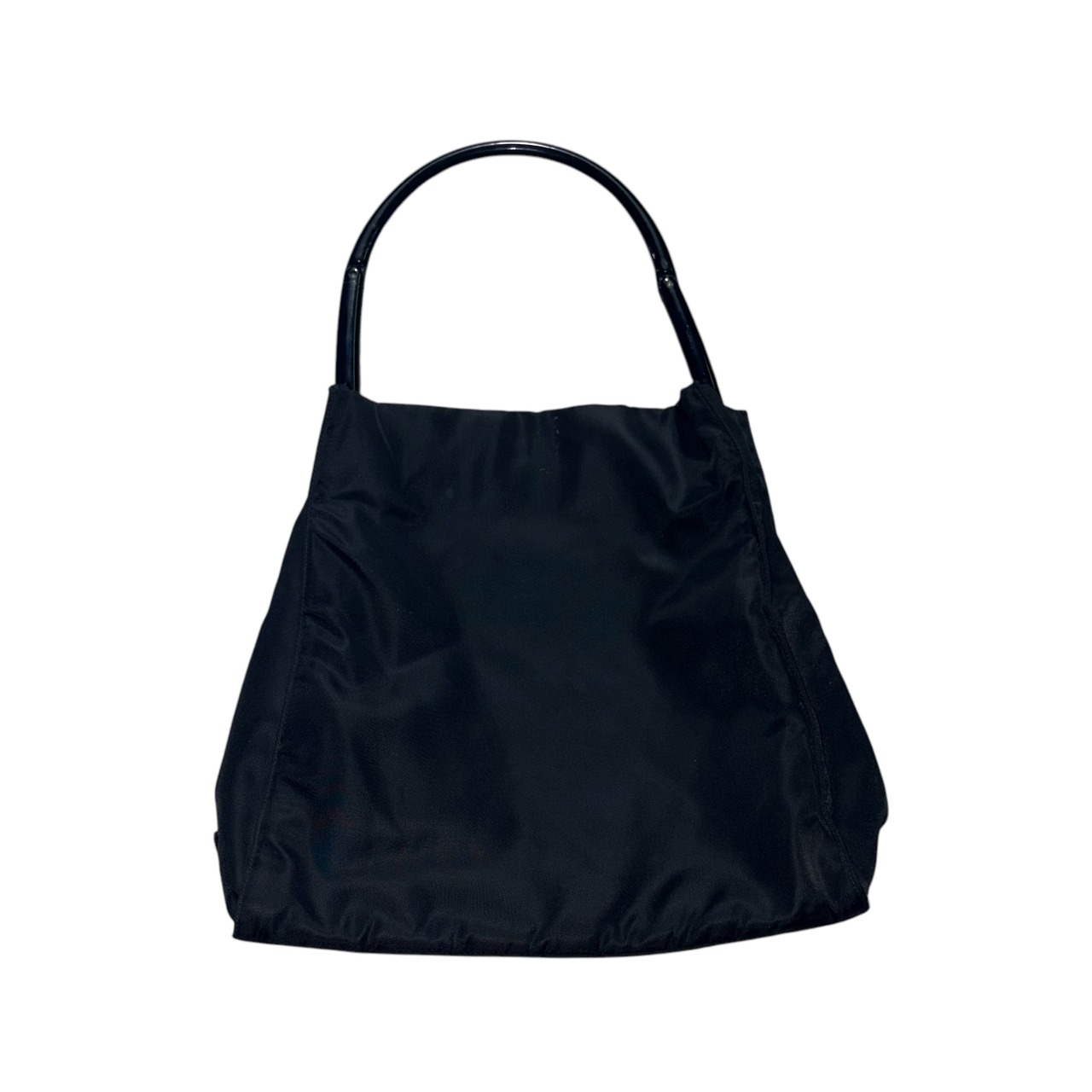 PRADA nylon × plastic handle bag
